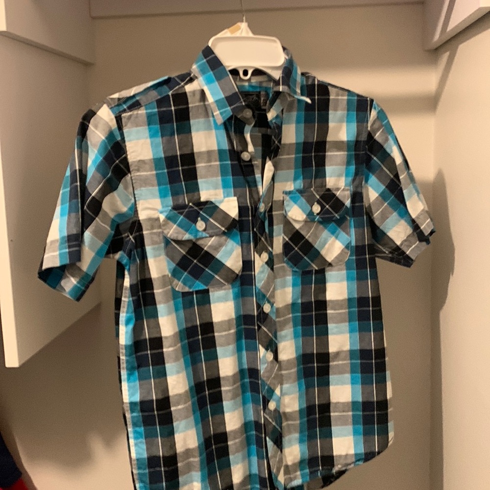 Kids Size Medium Plaid Shirt